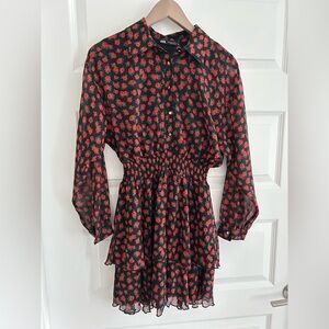 Zara | Dresses | New Zara Printed Dress With Openwork Embroidery | Poshmark